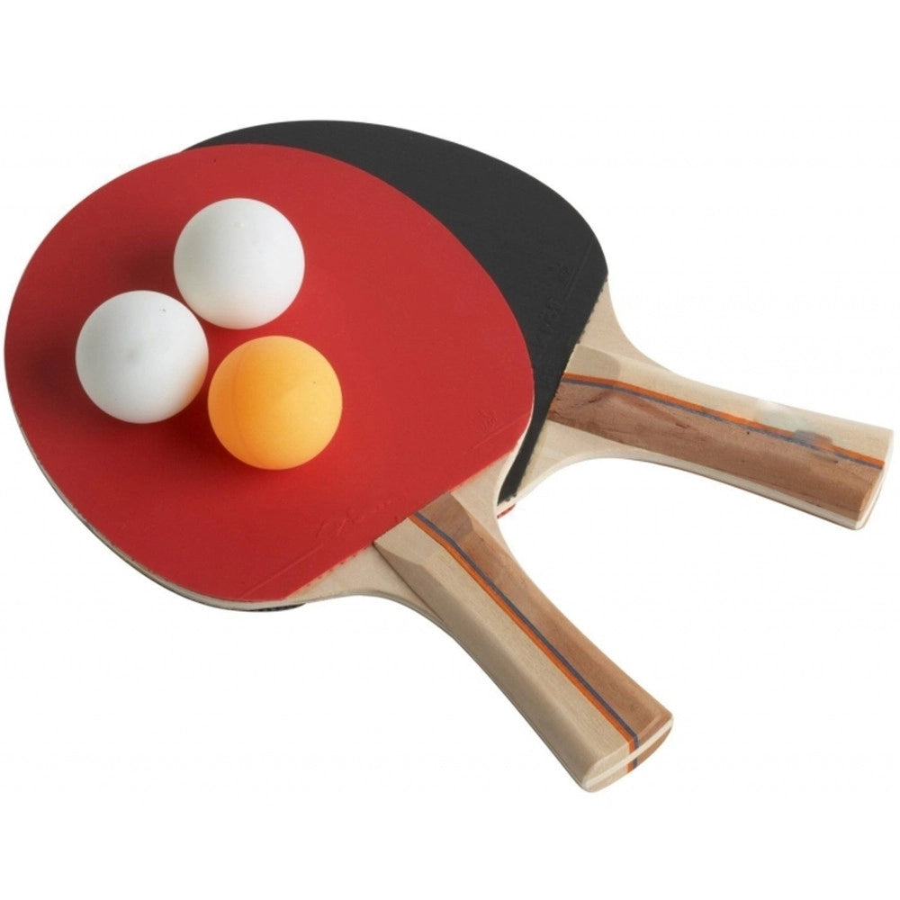 Trade Shop - Set Di 2 Racchette Per Ping Pong Con 3 Palline Tennis Da Tavolo Gioco Pingpong -