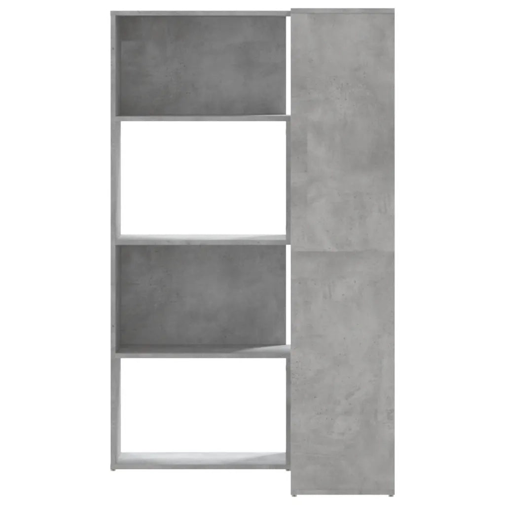 Libreria a 4 Ripiani Grigio Cemento 85x85x140 cm in Truciolare 3307813