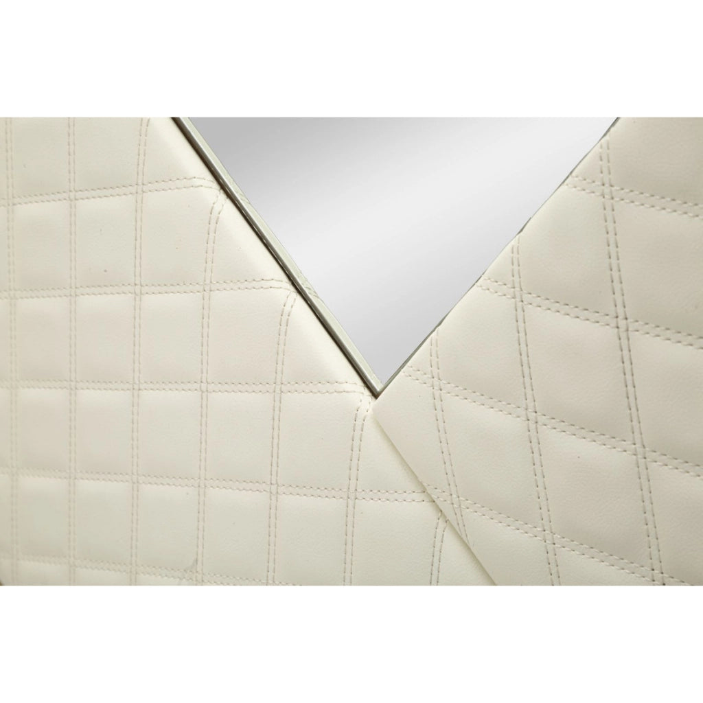 Specchio con Cornice VKH487, Bianco, Metallo, 80x3x80 cm