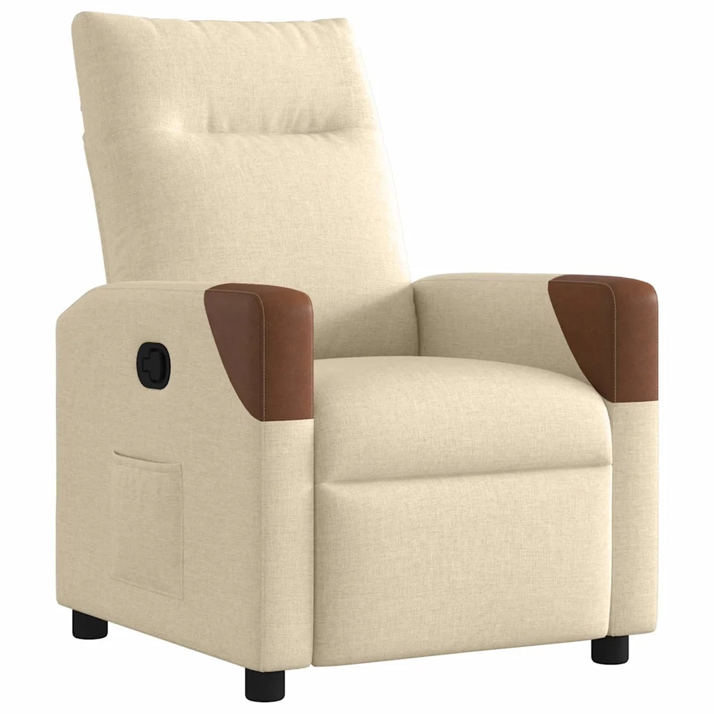 Poltrona Reclinabile in Tessuto Crema 4104813