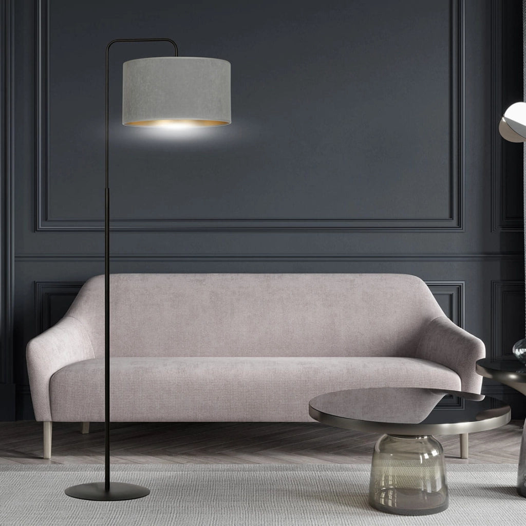 Lampada da terra Emibig Hilde 150cm E27 grigio/nero
