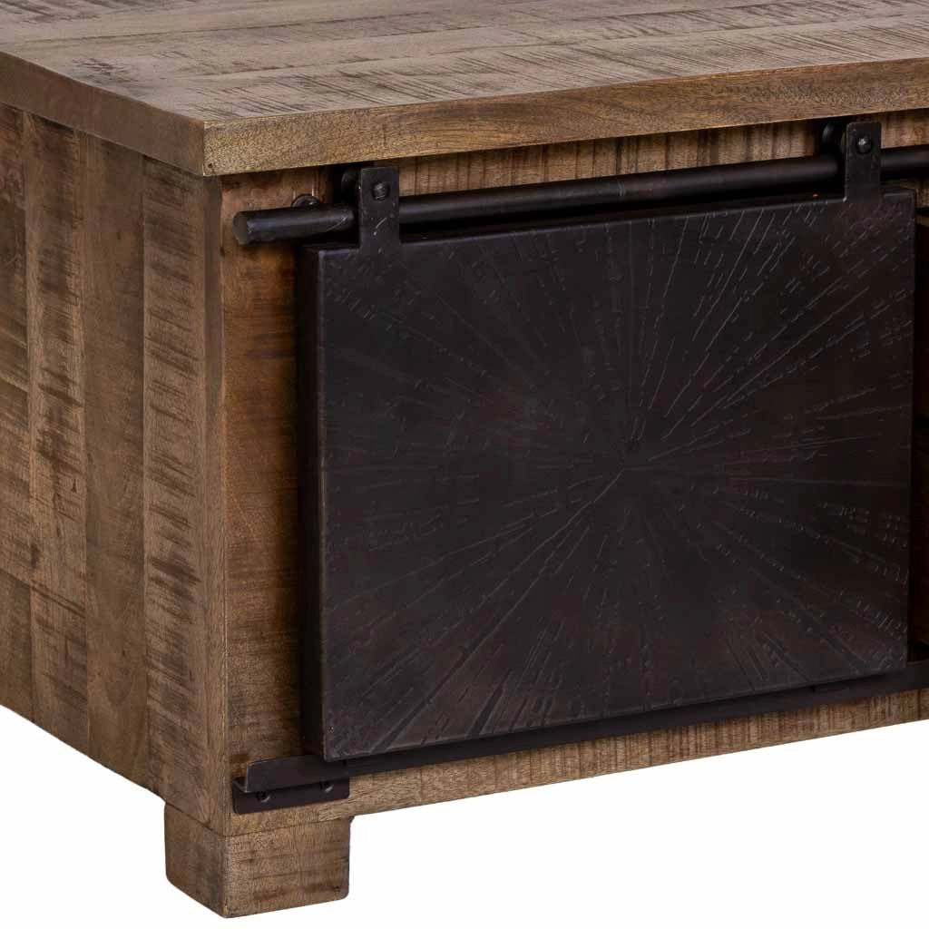 Tavolino da caffè in legno marrone 90x90x46h cm