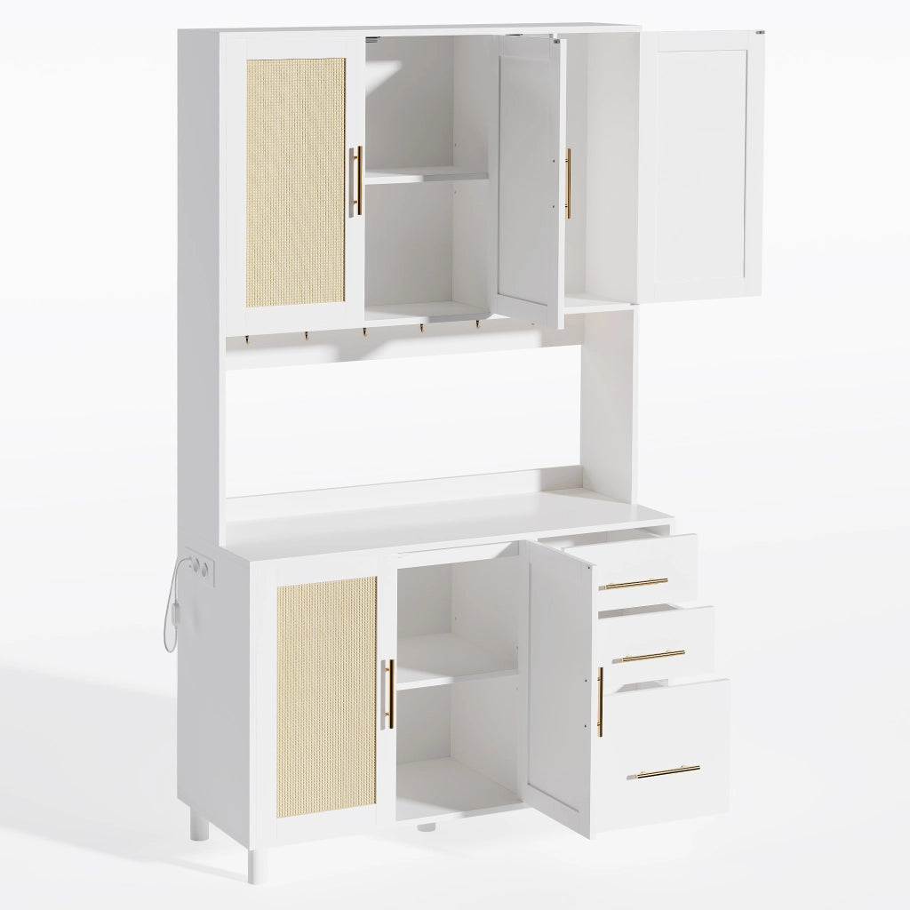 Credenza Buffet con LED, Cassetti e Ripiani ¨C MINIMAL ¨C Bianco/Nero/Grigio