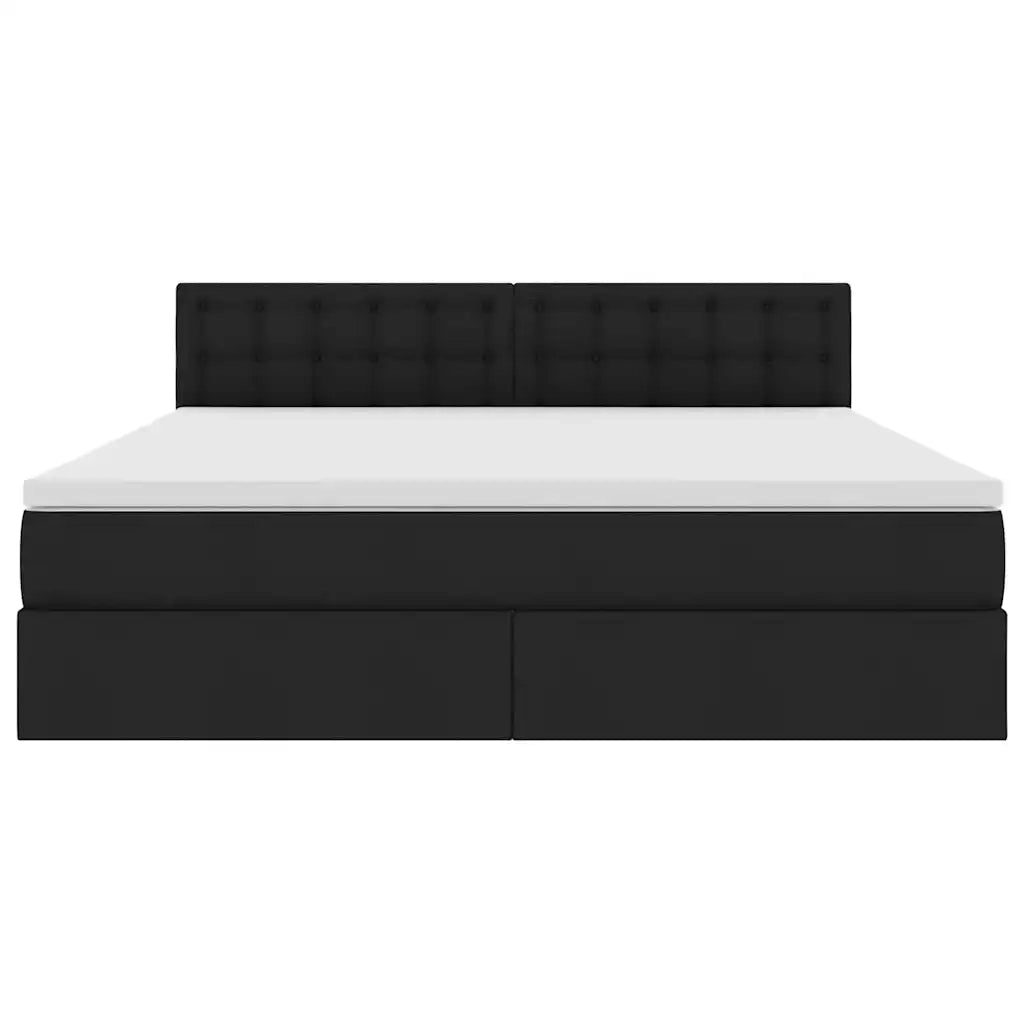 Letto con contenitore e materasso Nero 180 x 200 cm 3370652