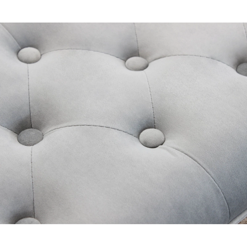 Set di 2 PANCA MISTY IN VELLUTO GRIGIO