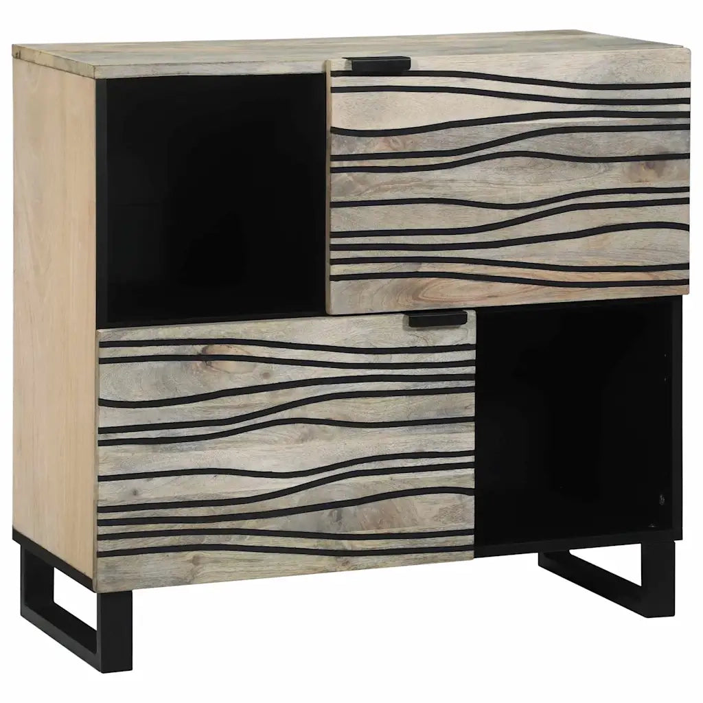 Credenza | Madia | Buffet da pranzo | Armadio da pranzo Bianco 80 x 33 x 75 cm legno massello di mango