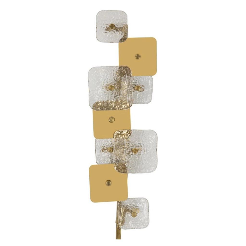 Lampada a Parete VKH58, Oro, Metallo, 24x13x76 cm