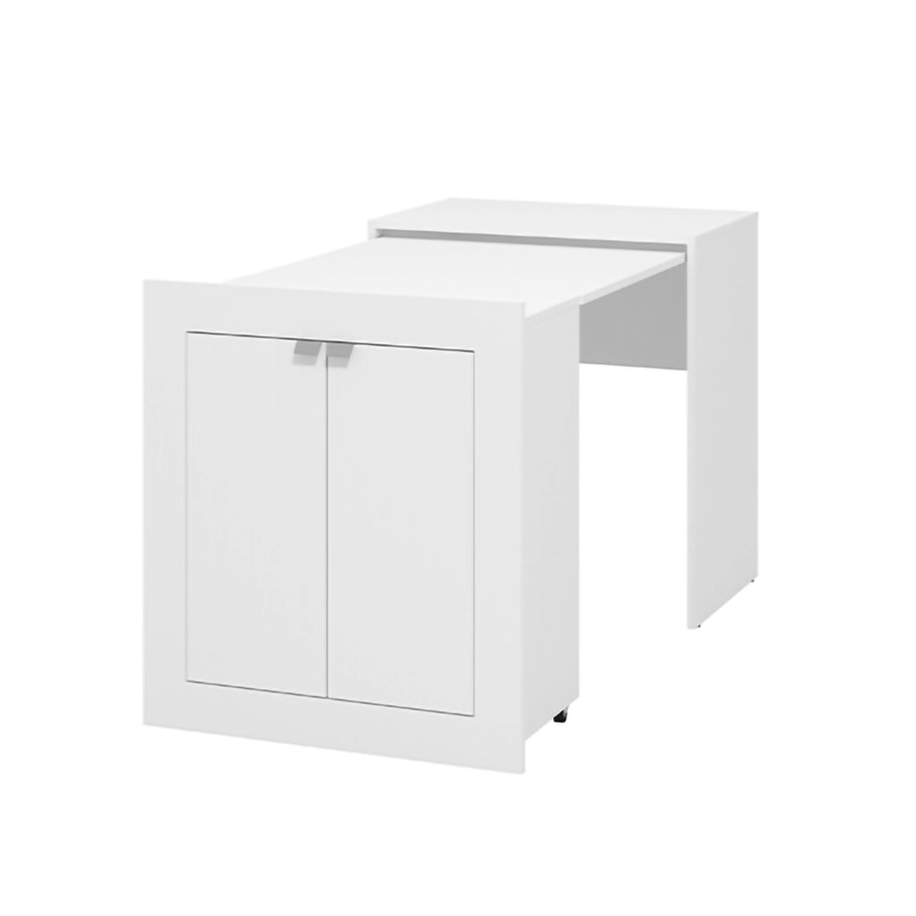 Keylon, Scrivania 2 Ripiani, 72x47x79h cm Bianco Opaco