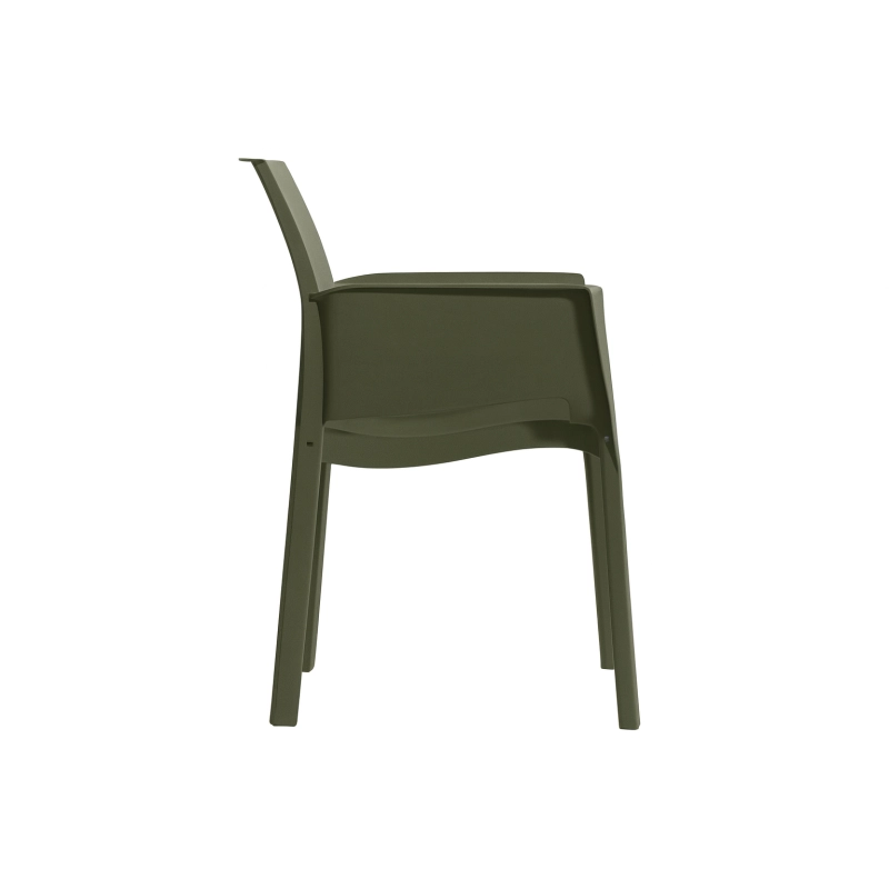 Lot de 4 chaises de jardin empilables EVELYN - Noir