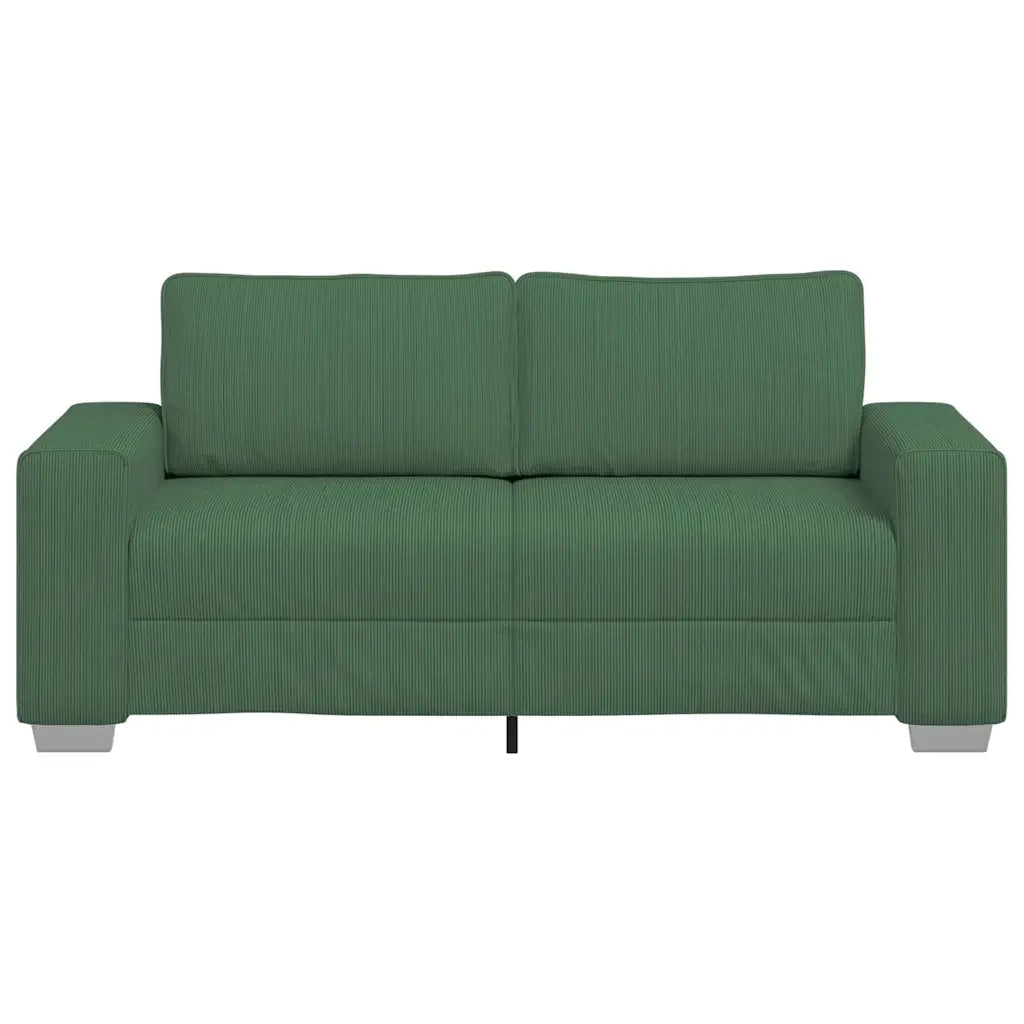 Divano Divanetto Verde Scuro 180x77x82cm Tessuto di Velluto a Coste 4105204