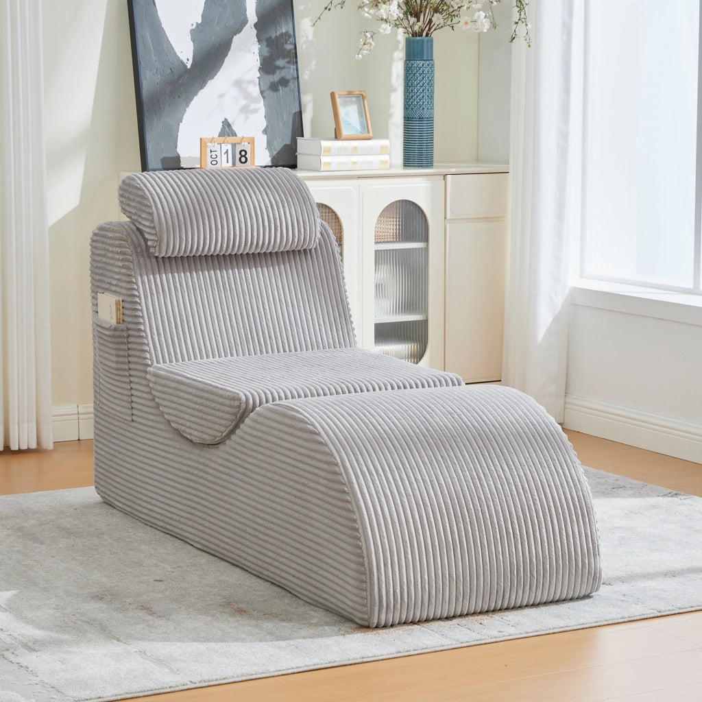Poltrona Relax Ergonomica ¨C MINIMAL ¨C Tessuto Grigio Chiaro