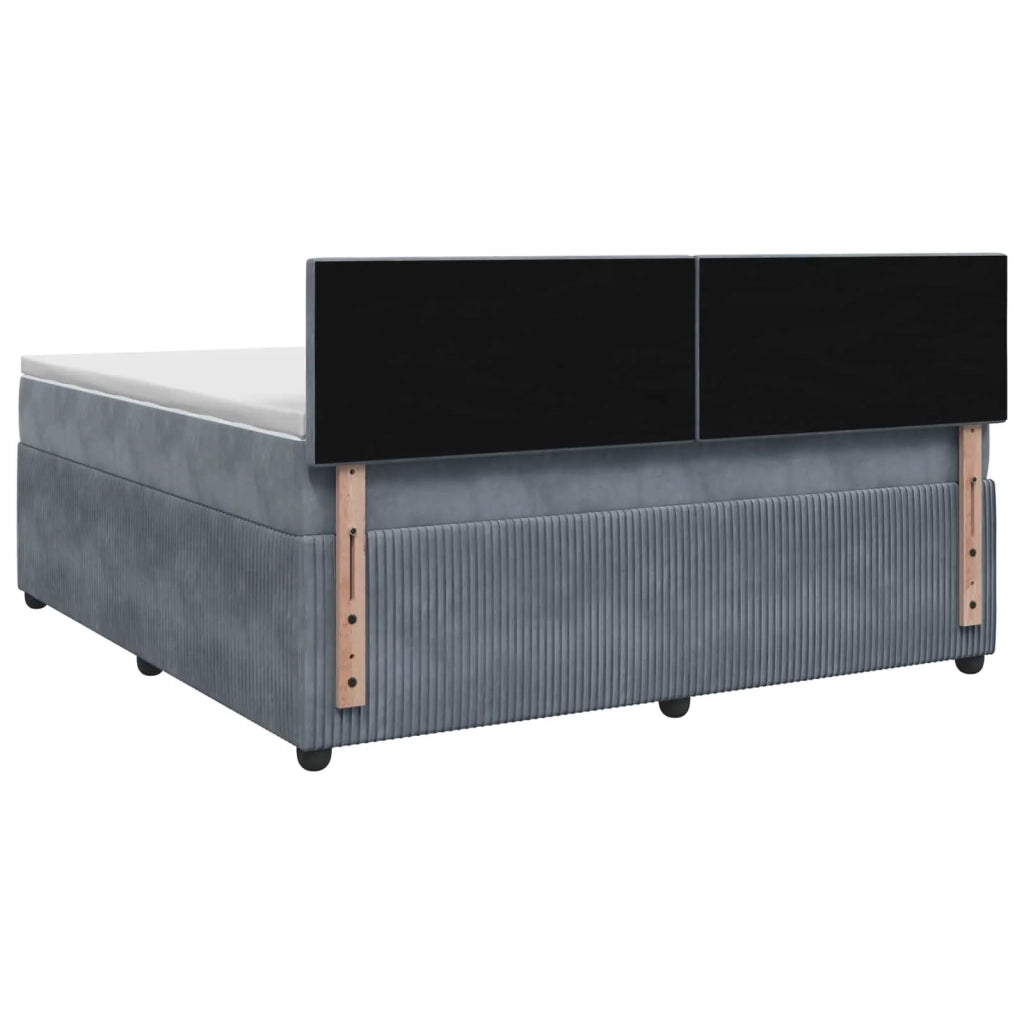 Letto box spring con materasso Grigio Scuro 140 x 190 cm 3451674