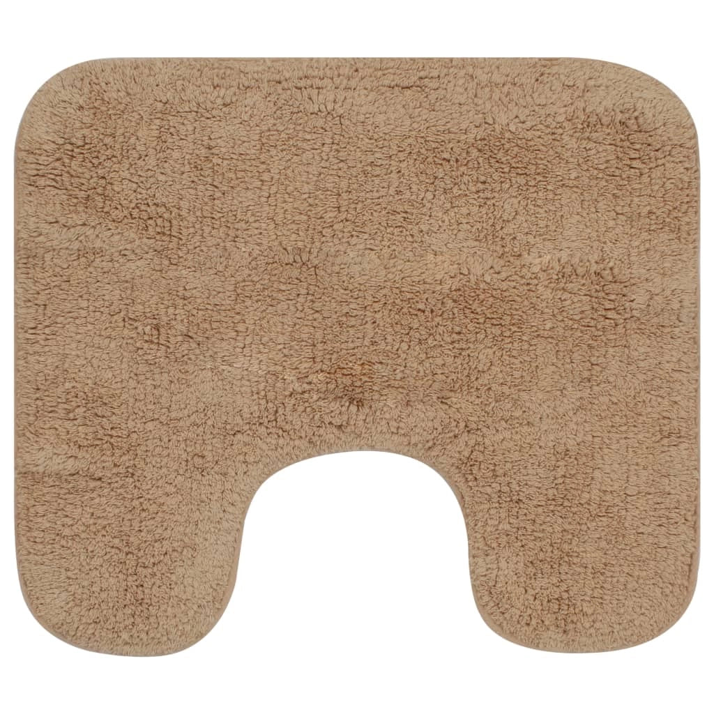 Set di 3 tappeti da bagno in tessuto beige 02_0005788
