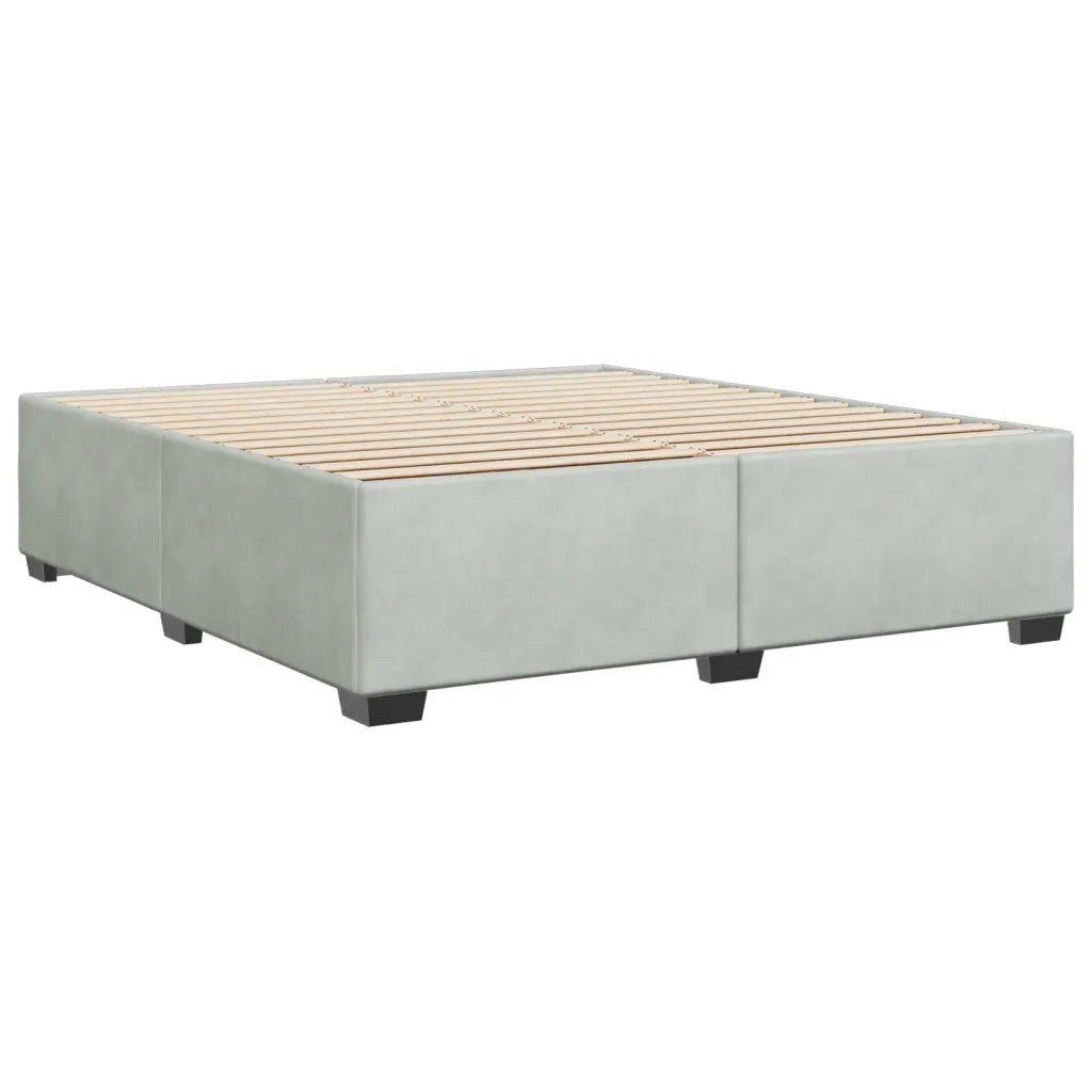 Giroletto senza Materasso Grigio Chiaro 180x200 cm Velluto 3284649