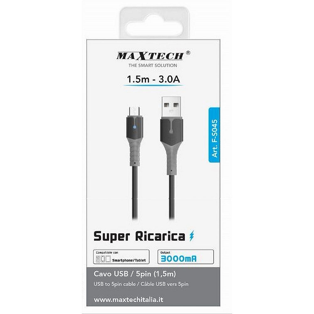 Trade Shop - Cavo Usb A Micro Usb Super Ricarica 1.5 Mt 3 A Dati Per Smartphone Tablet F-s045 -
