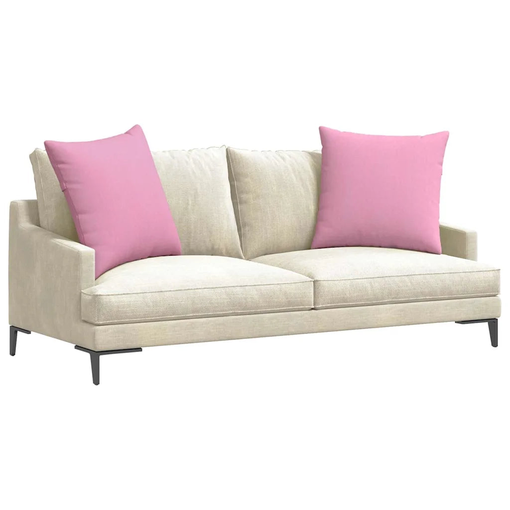 Cuscini da Divano 2 pz-Set di 2 Cuscini per Sofa Rosa 60 x 60 cm Tessuto