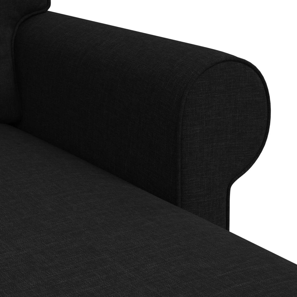 Divano Nero 245 x 138 x 80 cm Tessuto 42024343