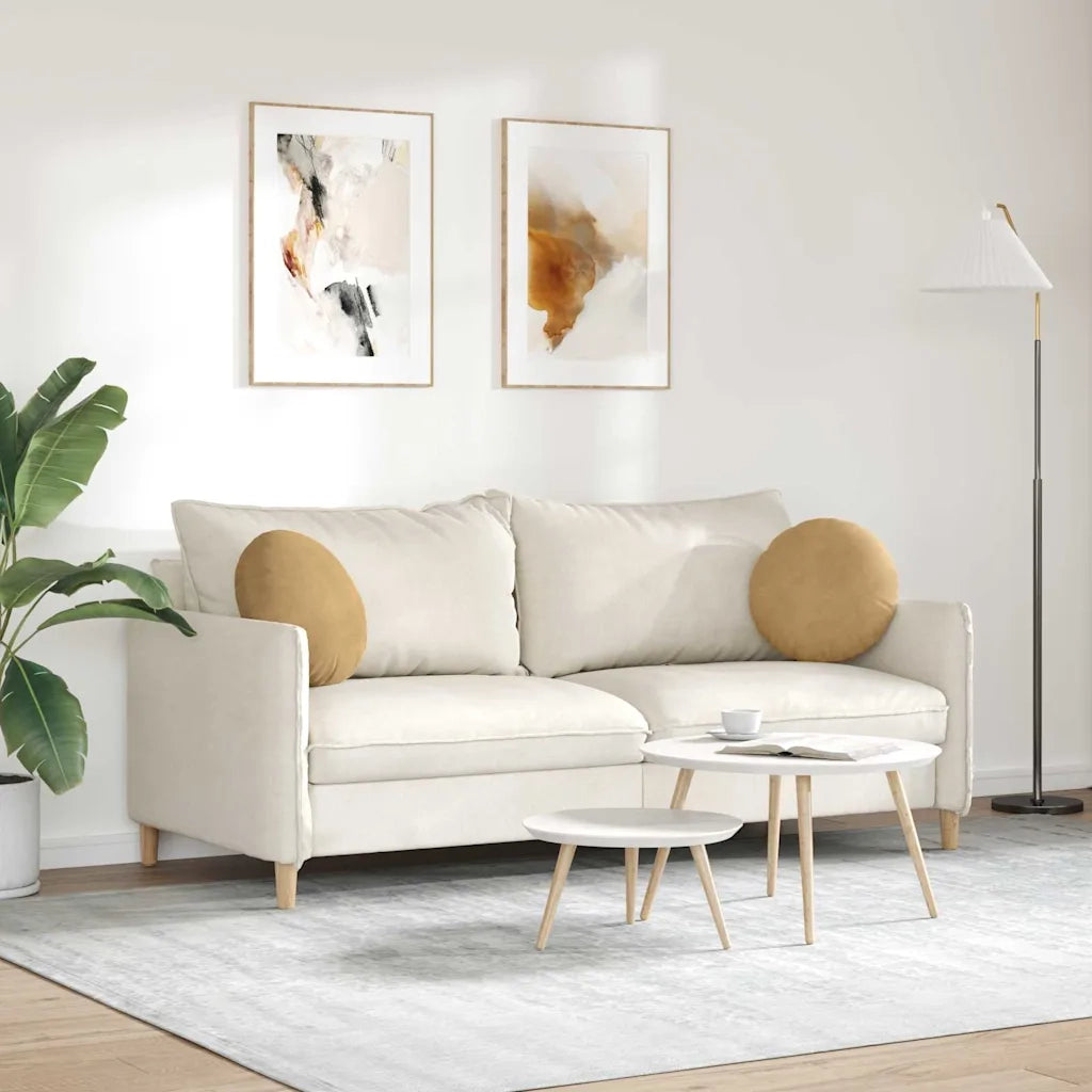 Cuscini per Seduta 2 pcs Marrone Ø 40 x 13 cm Velluto 42014145