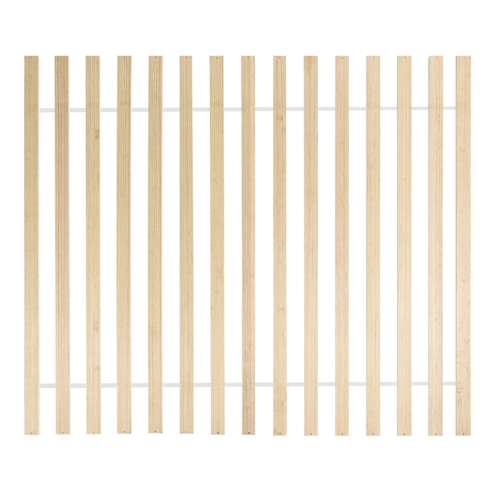 Letto in legno di pino marrone chiaro UE matrimoniale 160 x 200 cm con testata a treccia viennese a doghe stile rustico minimalista
