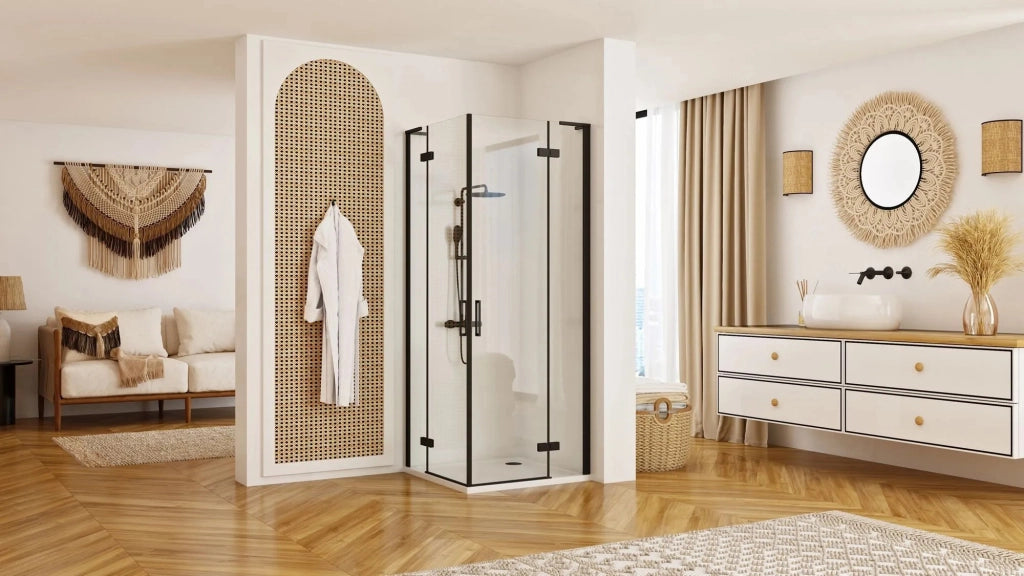 Cabina Doccia Rea Hugo Double Black 100x100