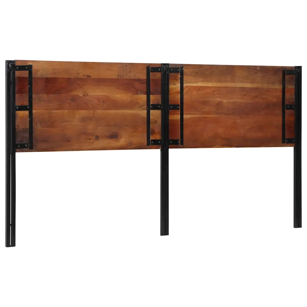 Testiera-Testata 200 cm in Legno Massello di Recupero e Ferro