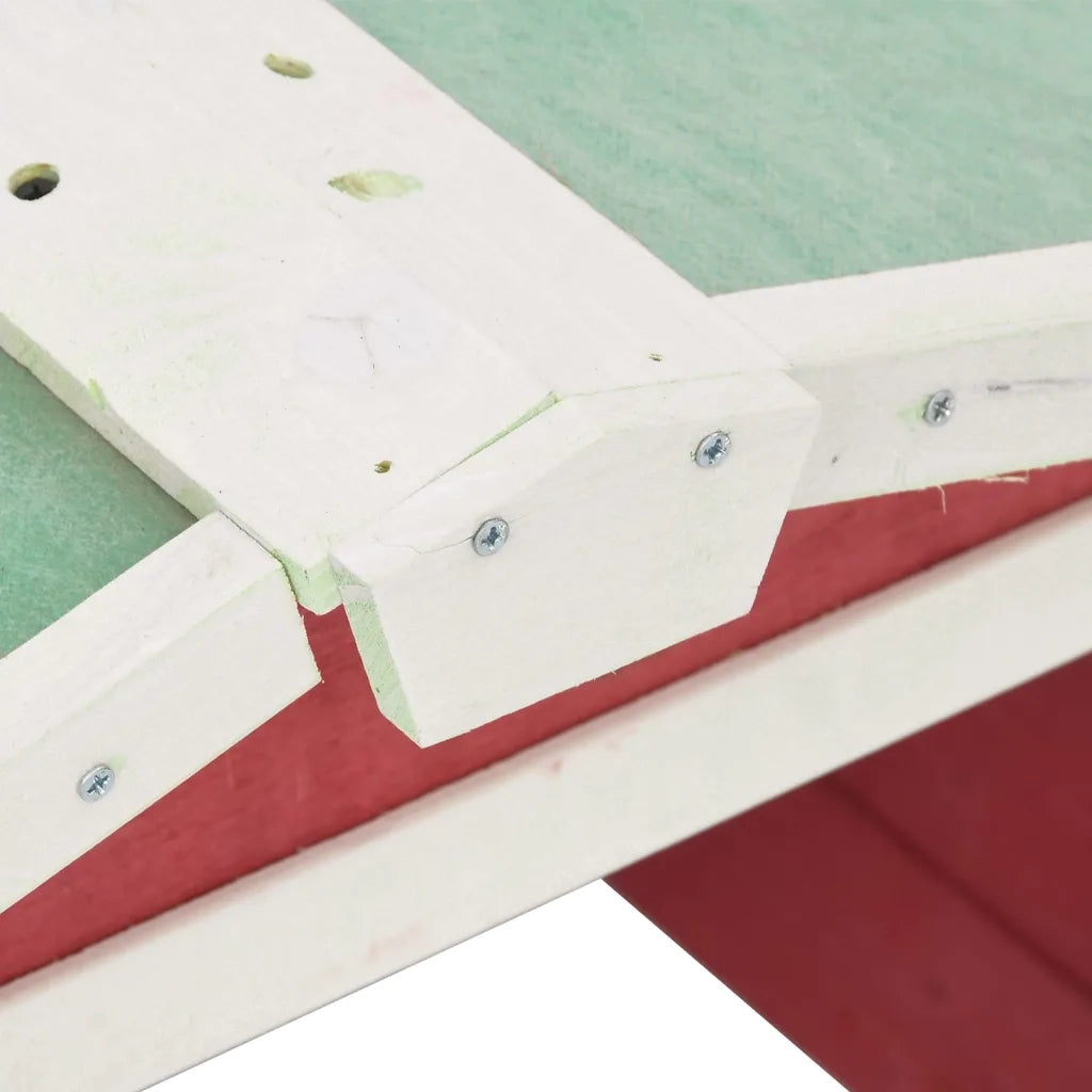 Casetta per Tosaerba Robotizzato 72x87x50 cm Rossa Bianca Abete 170881