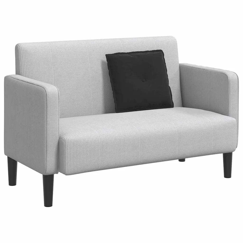 Cuscino per Schiena Nero 50 x 45 cm Tessuto in Cords 42014638