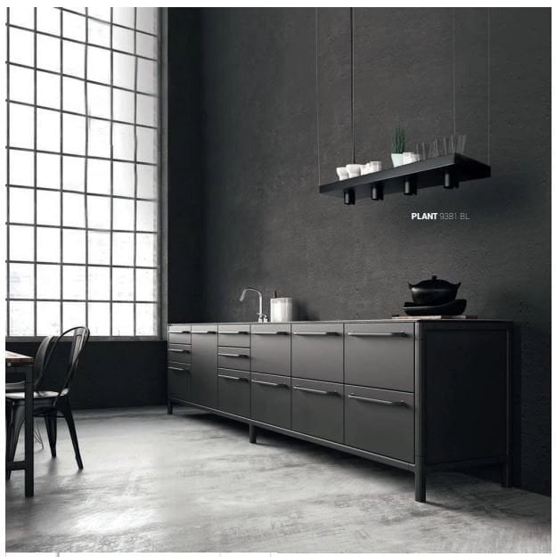 Lampada a sospensione Nowodvorski Plant nera 4xGU10