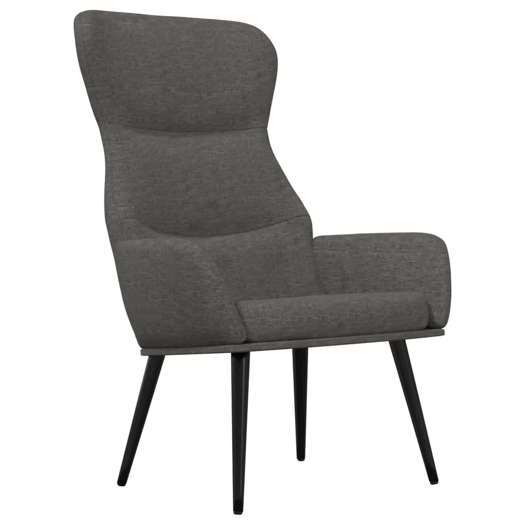 Poltrona | Sedia Relax Grigio Scuro in Tessuto
