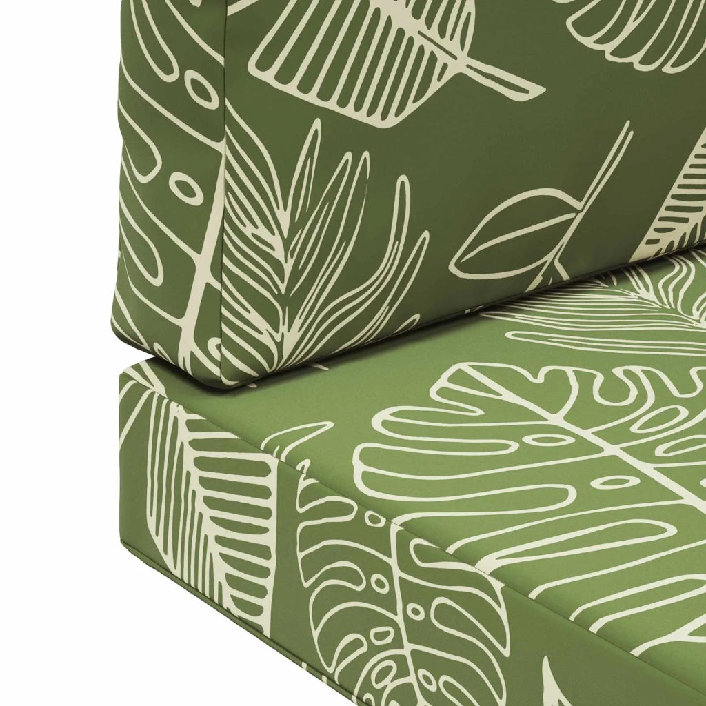 Cuscino per divano da esterno 2 pz | Cuscini per sedie Design a foglia Poliestere