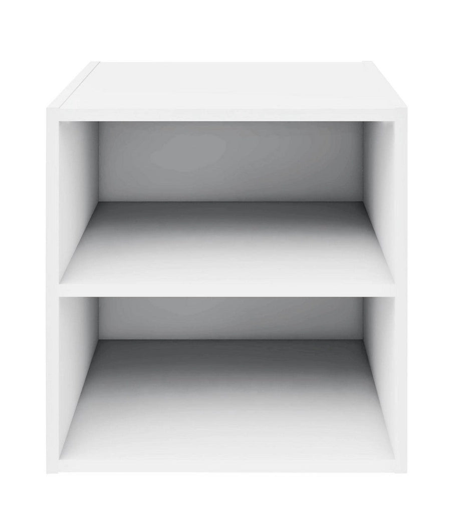 Cubo Composite con Mensola 35x35x35 cm in Compensato  Bianco