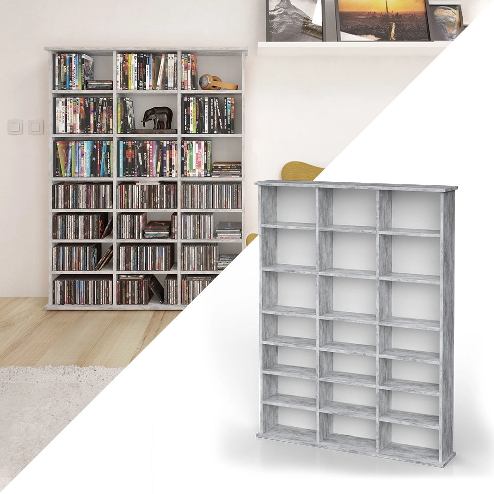 Vicco Scaffale porta cd Calcestruzzo 105.4 x 136 cm
