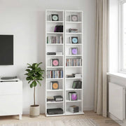 Mobile per CD 2 pz Bianco 33 x 23,5 x 175 cm 8012643