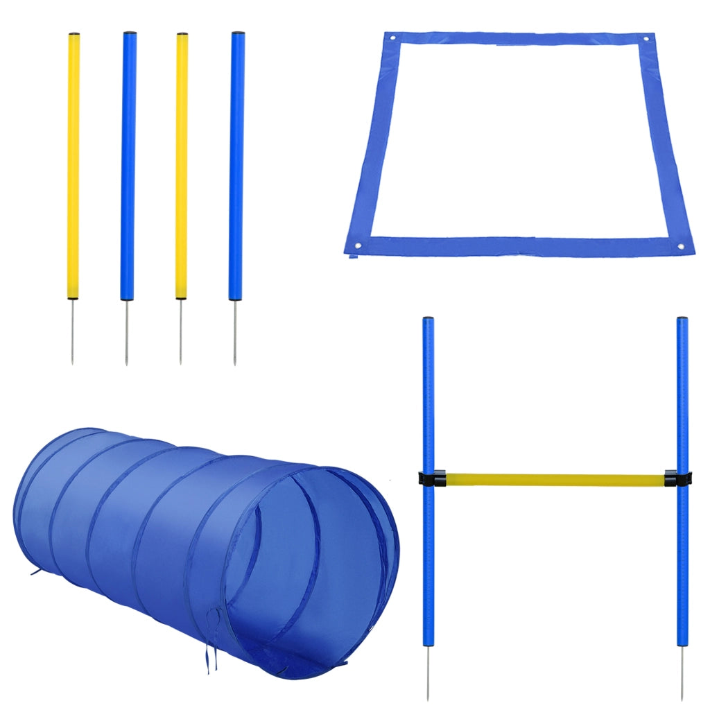 Set Agilit¨¤ per Cani ¨C Minimal ¨C Blu e Giallo
