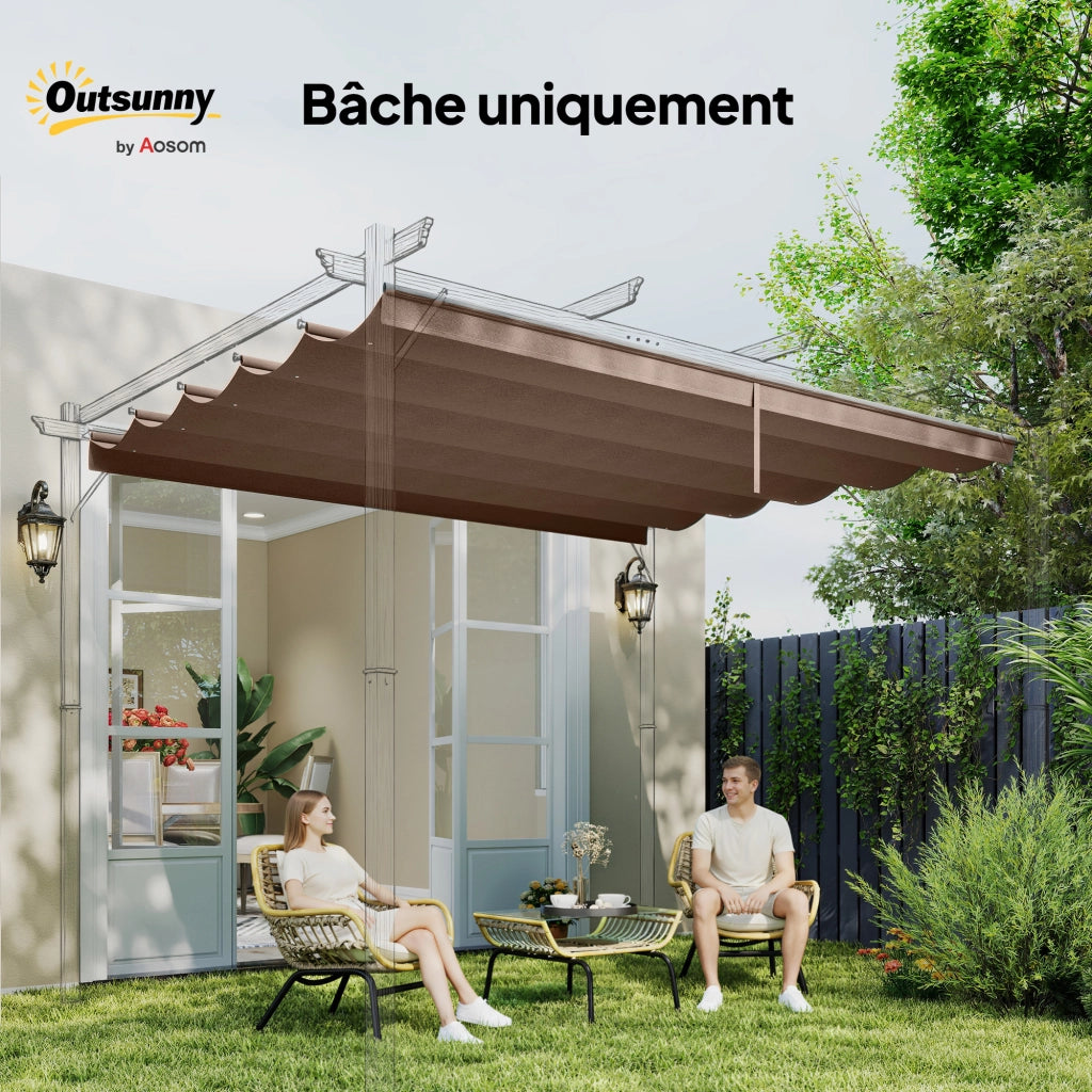 Telo per Pergola Retrattile ¨C Minimal ¨C 300x300 cm, Marrone