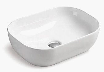 Lavabo in ceramica rettangolare da appoggio Bessi