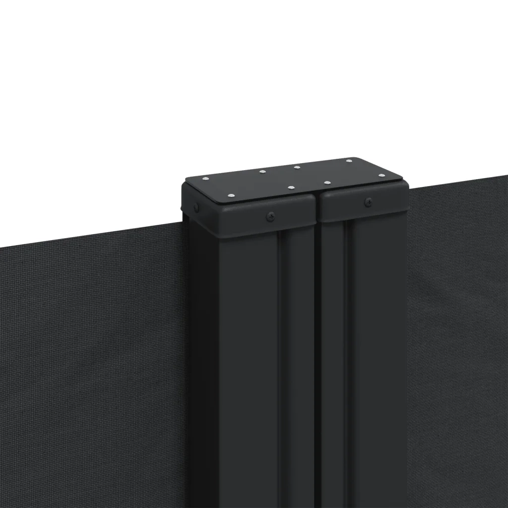 Tenda da Sole Laterale Retrattile Nera 140x600 cm 4004609