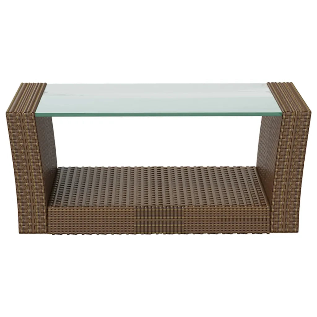 Set Divani da Giardino 16 pz con Cuscini in Polyrattan Marrone 3095944