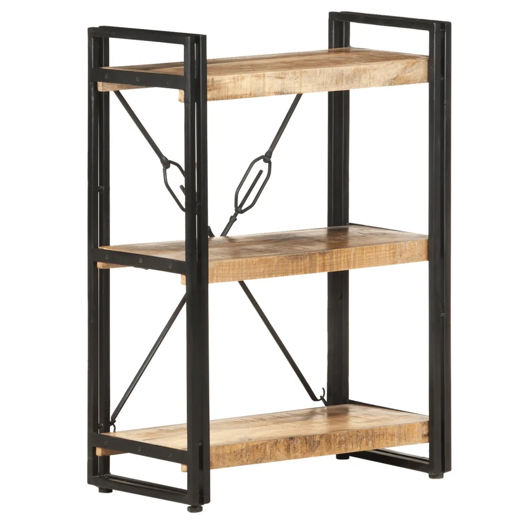 Libreria a 3 Ripiani 60x30x80 cm in Legno Massello di Mango 320618