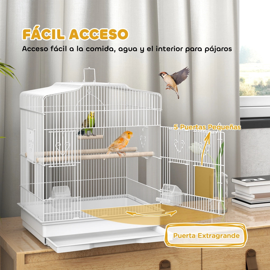 Gabbia per Uccelli ¨C Minimal ¨C 46.5x36x59 cm Bianco