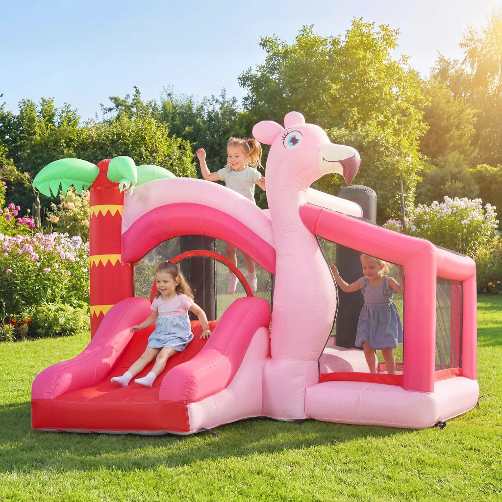 Letto gonfiabile per bambini con scivolo e piscina di palline ¨C zephmum ¨C 255x230x196cm