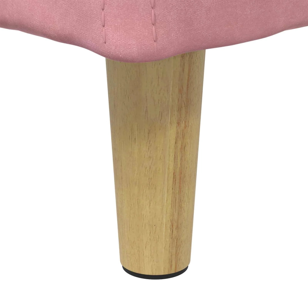 Pouf contenitore con cuscino Rosa 60 x 60 x 45 cm Velluto 876828