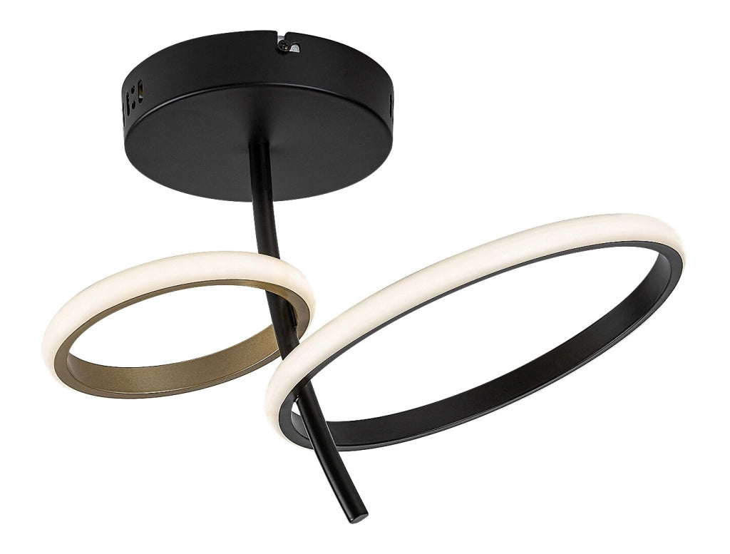 Plafoniera LED moderna nero oro 24W Emilion Rabalux