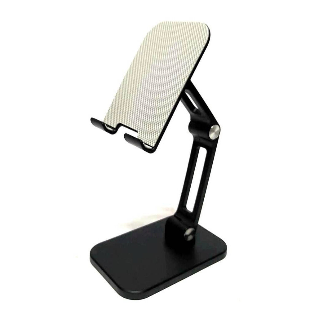 Trade Shop - Supporto Da Tavolo Per Tablet Telefono Cellulare Universale 3 Snodi Regolabile -
