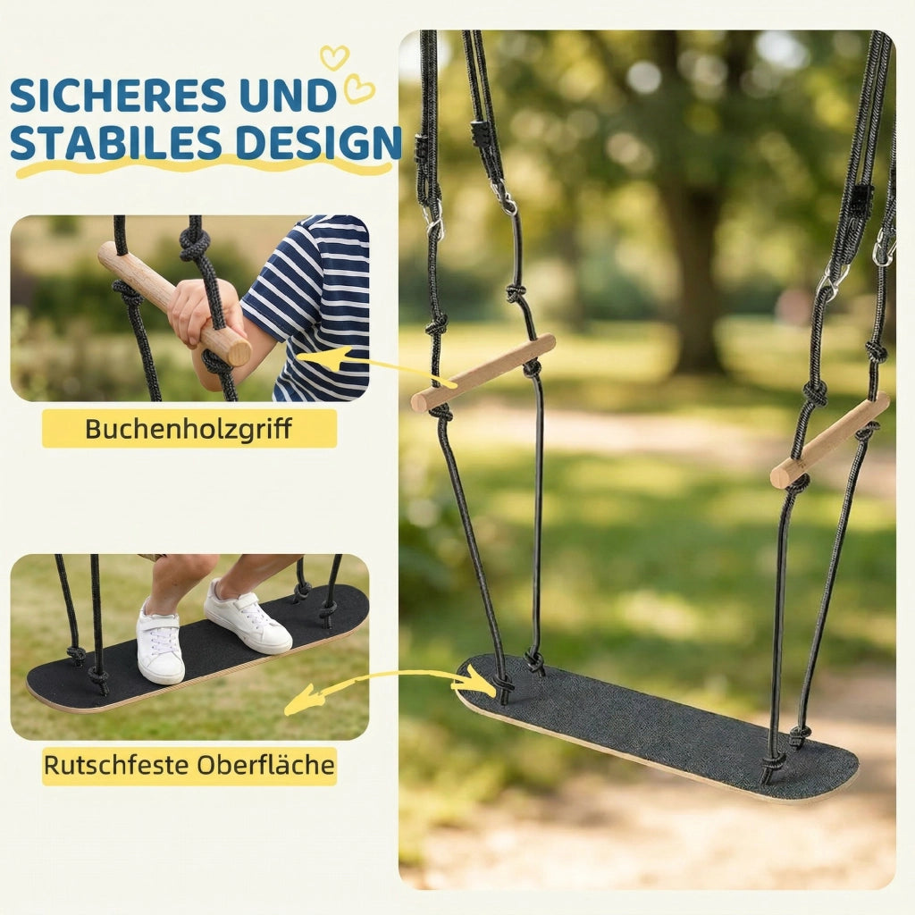 Altalena per Bambini Skateboard ¨C Zephmum ¨C Nero