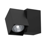 Faretto soffitto orientabile nero quadrato GU10 10W CUBE