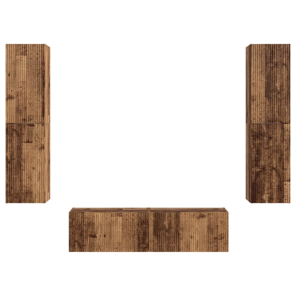Set mobile TV 6 pcs Legno vecchio Legno multistrato 3409130