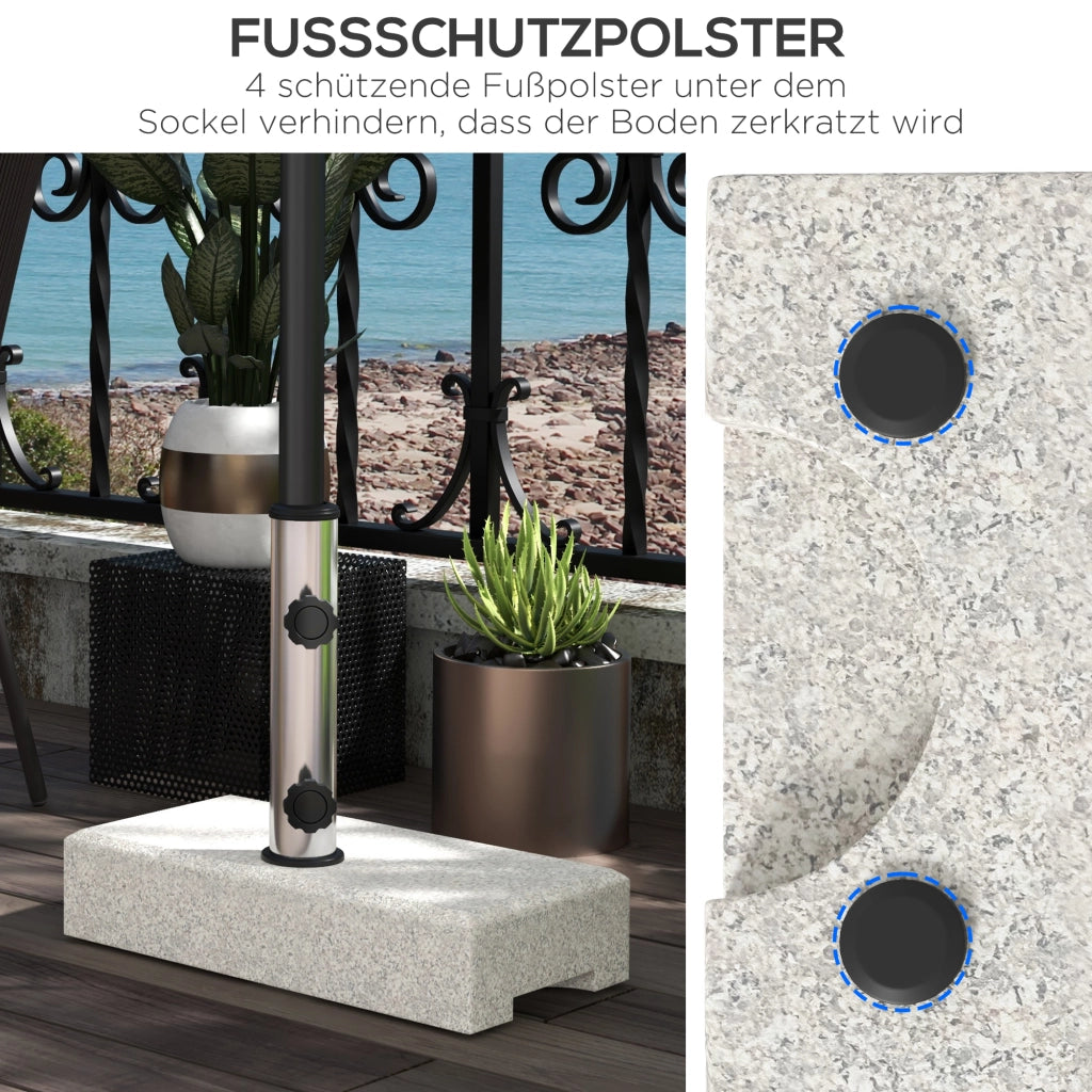 Base per ombrellone in granito 25 kg ¨C Minimal ¨C Grigio ?32/38/48 mm