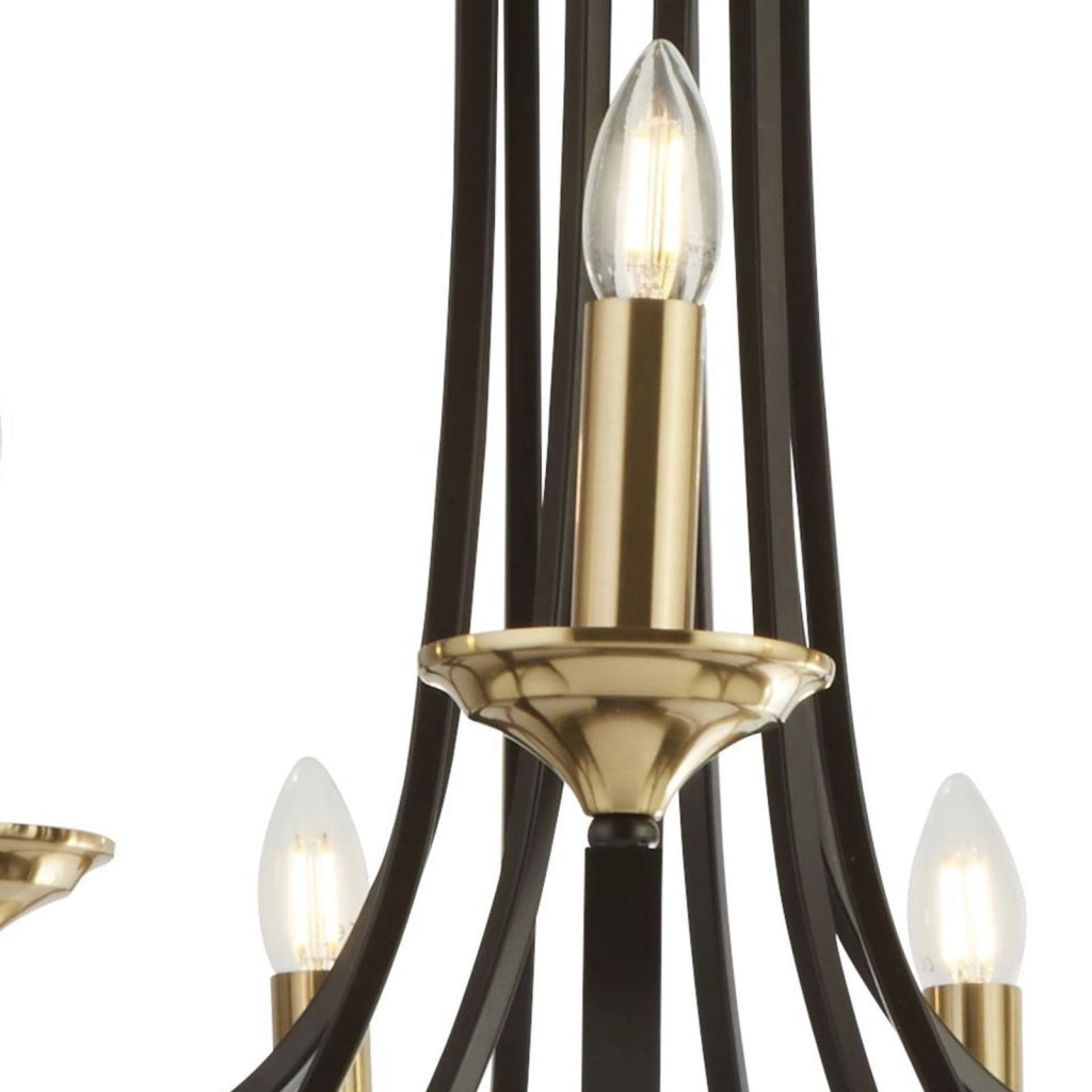 Pendente Belfry 9Lt - Bronzo scuro e metallo marrone