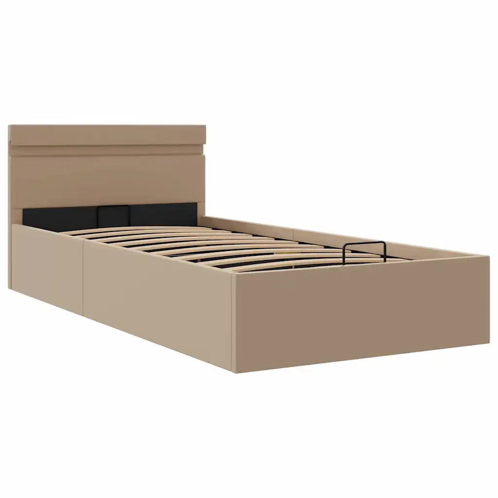 Giroletto Idraulico con LED Cappuccino Similpelle 90x200 cm